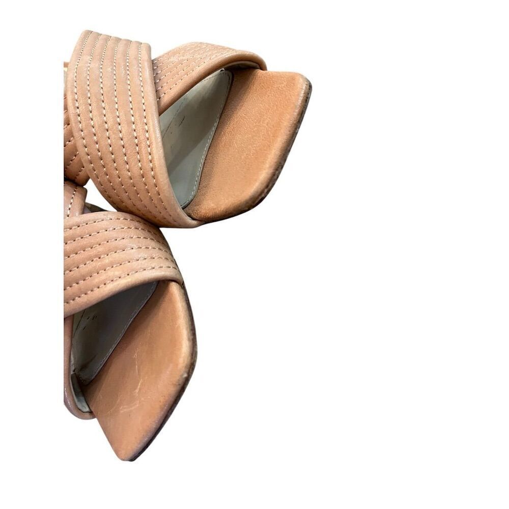 Paige Women's Open-Toe Mules Size 8 Cross-Strap Casual‎ Heels - Picture 4 of 5
